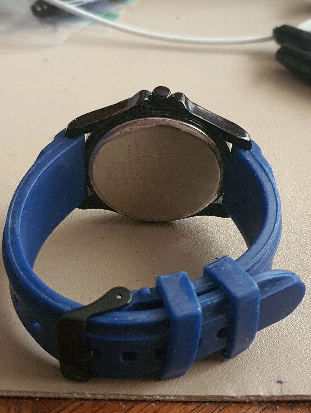 Superman Black/Blue Silicone Logo Men's Watch
